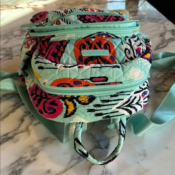 Vera Bradley Pueblo Colorful Geometric Quilted Backpack - Picture 8 of 14